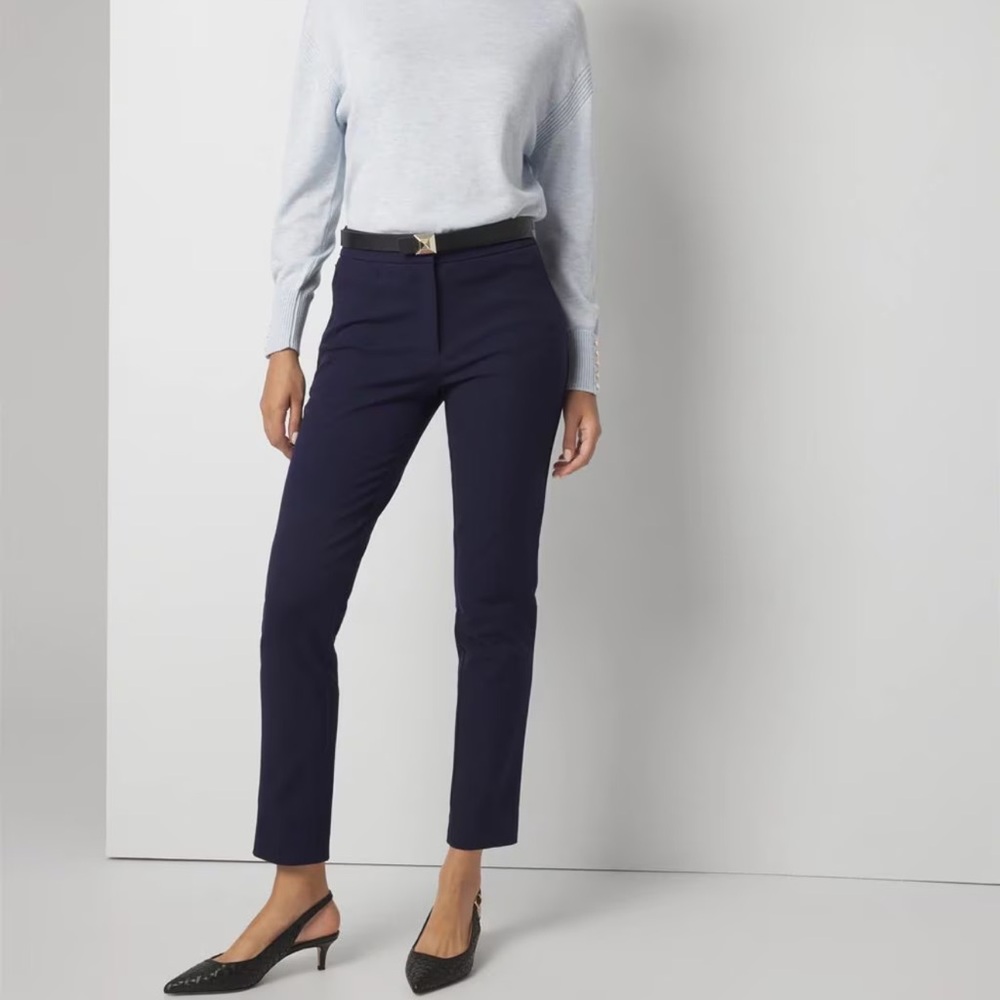 Mid-Rise Stovepipe Pants